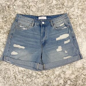 Vervet High Rise Distressed Denim Jean Shorts Women’s Size Large
